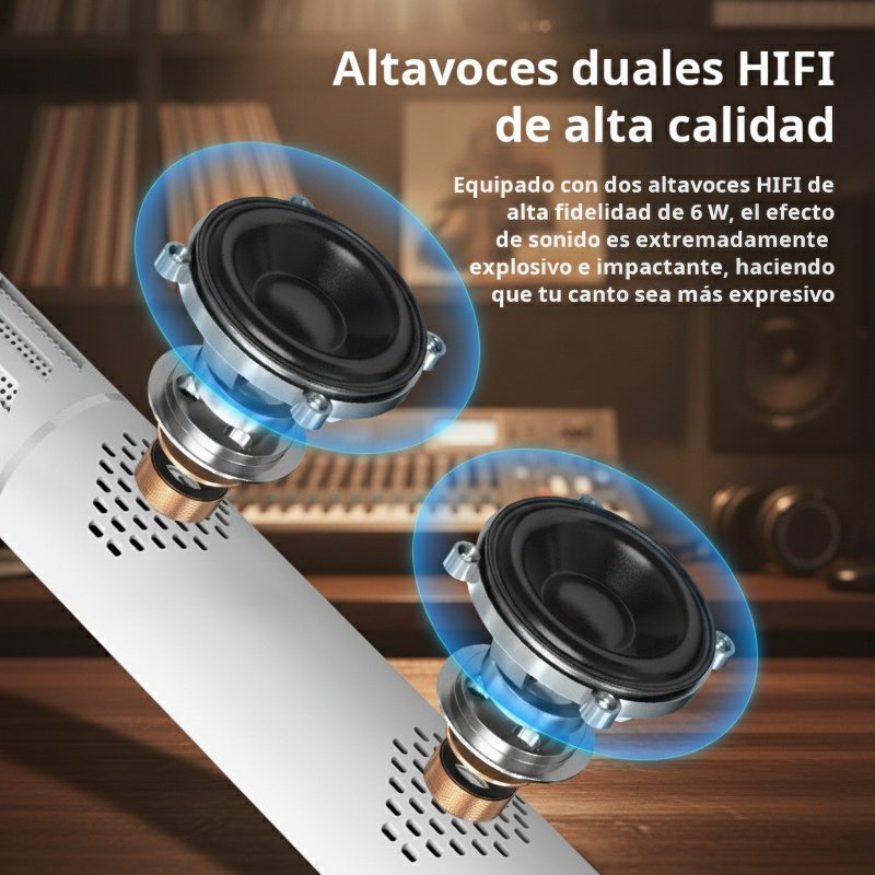 Micrófono inalámbrico con altavoz Bluetooth todo en uno