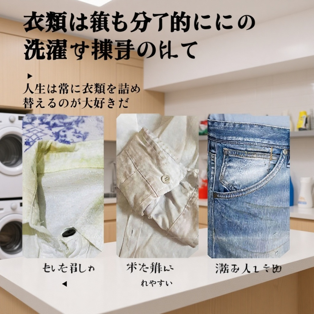 白物衣類用洗浄液の使用イメージ