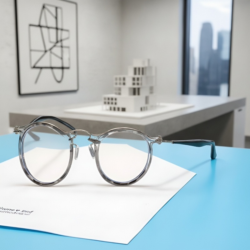Fashion Retro Round Frame Anti-Blue Light Glasses