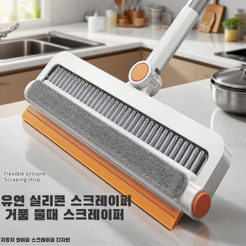 무사각 욕실 청소 브러시 긴 손잡이 바닥 브러시