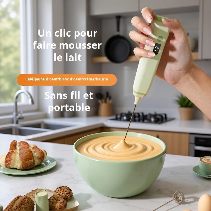Mousseur à lait électrique portable pour la maison