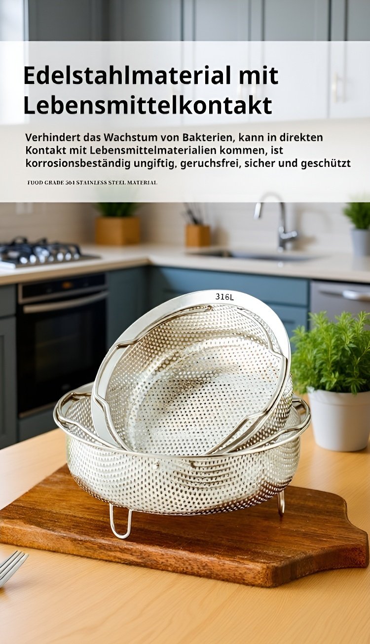 Rostfreier und langlebiger Dampfkorb