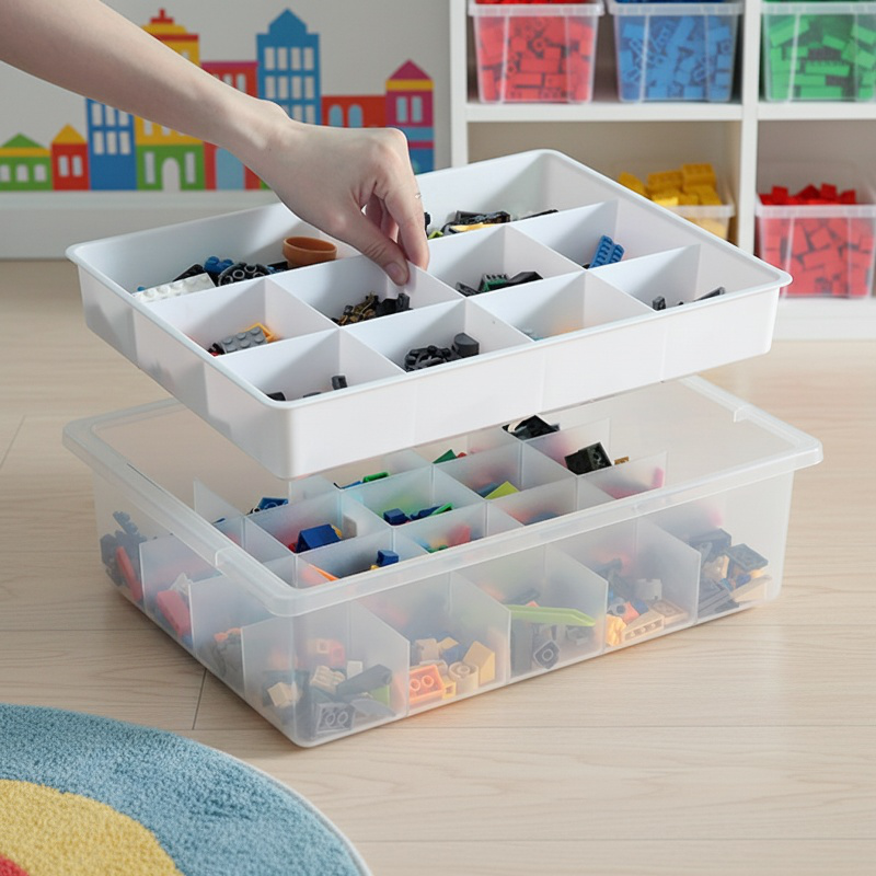 Caja organizadora de piezas de juguetes infantiles para escritorio
