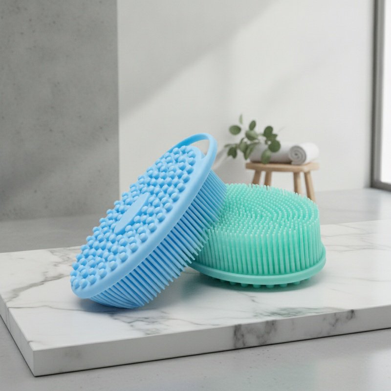 Baby Sensory Training Silicone Soft Bristle Shampoo Brush