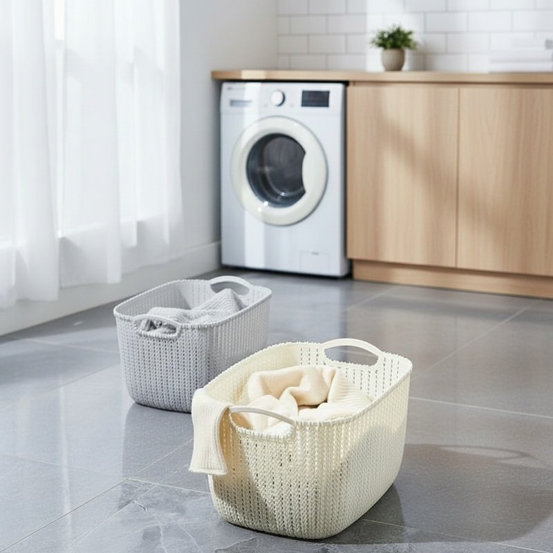Bathroom Laundry Storage Bucket, Household Dirty Clothes Basket, Portable Laundry Hamper