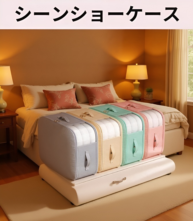 シルクキルト収納バッグの大容量