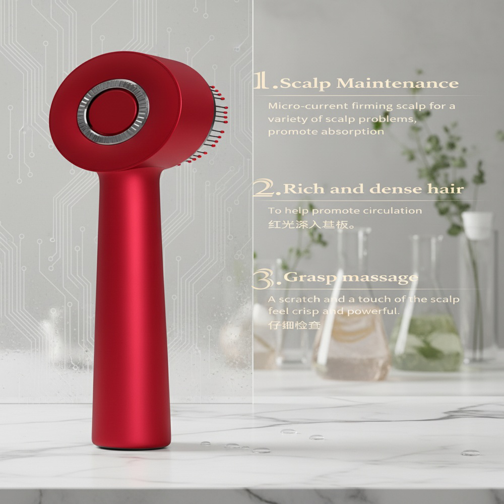 Microcurrent Red Light Electric Massage Hair Growth Comb