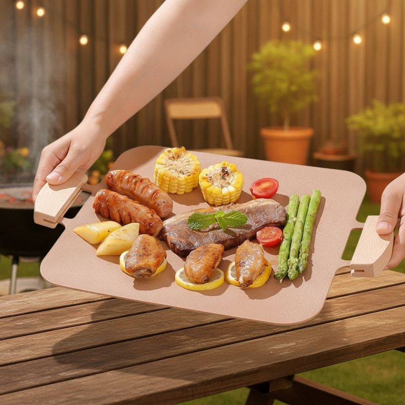 Placa de barbacoa coreana de piedra médica para camping