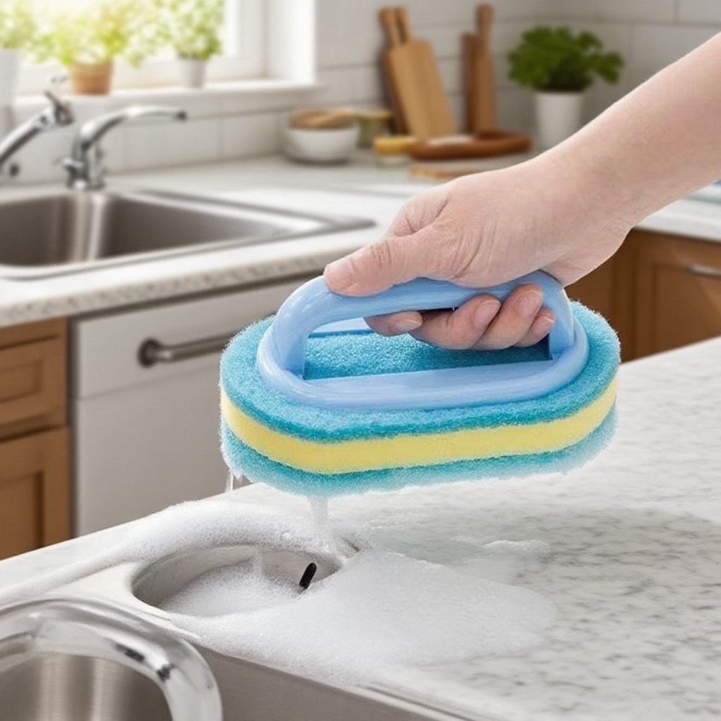 주방 청소 두꺼운 스펀지