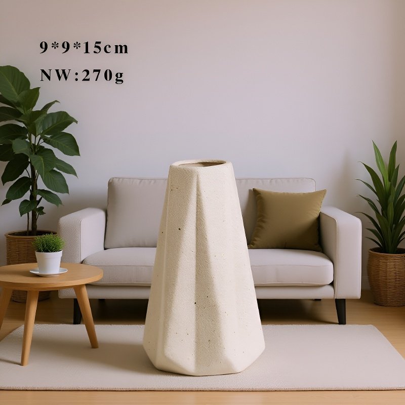 Letisztult formájú kerámia váza skandináv design