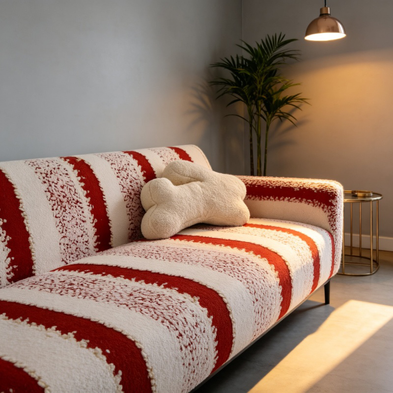 Multifunktionaler Sofaüberzug, Roter Kratzschutz für Katzen, Ideal für Neujahrsdekoration