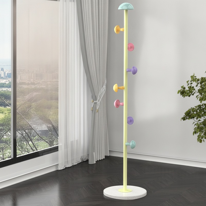 Multifunctional Mushroom Floor Coat Rack Storage Shelf