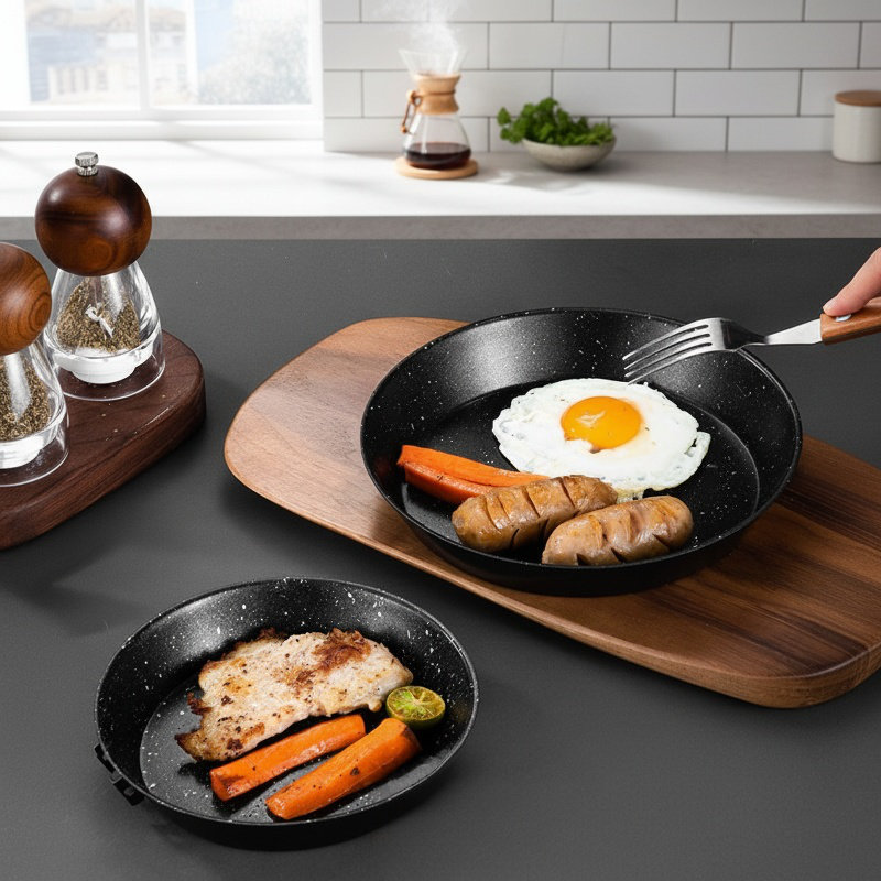Portable Foldable Outdoor Nonstick Stainless Steel Pan