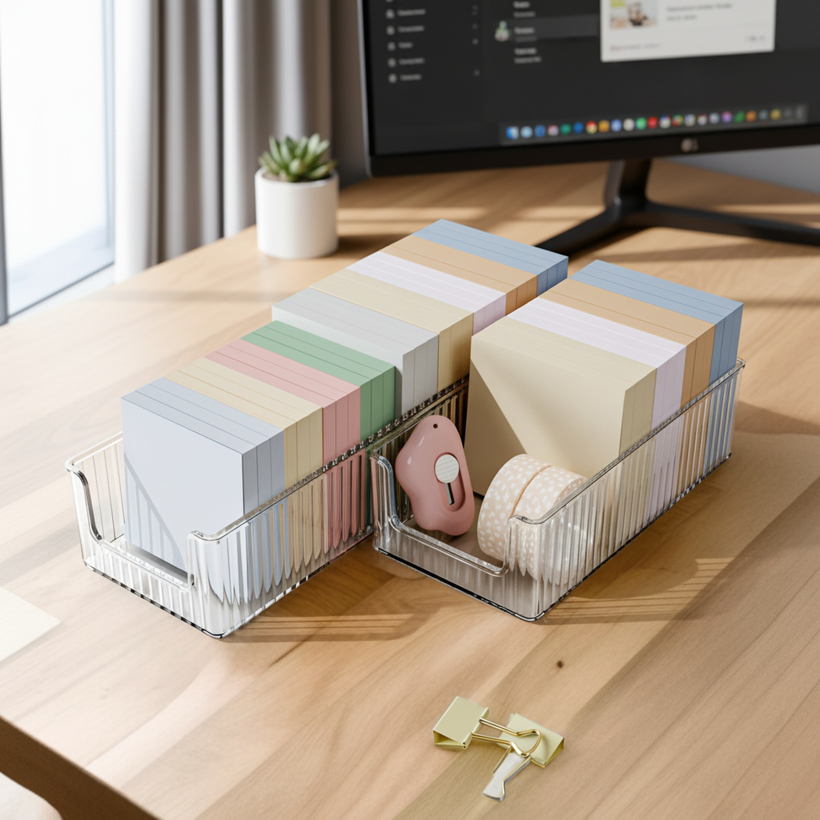 Stackable stationery organizer for office and home