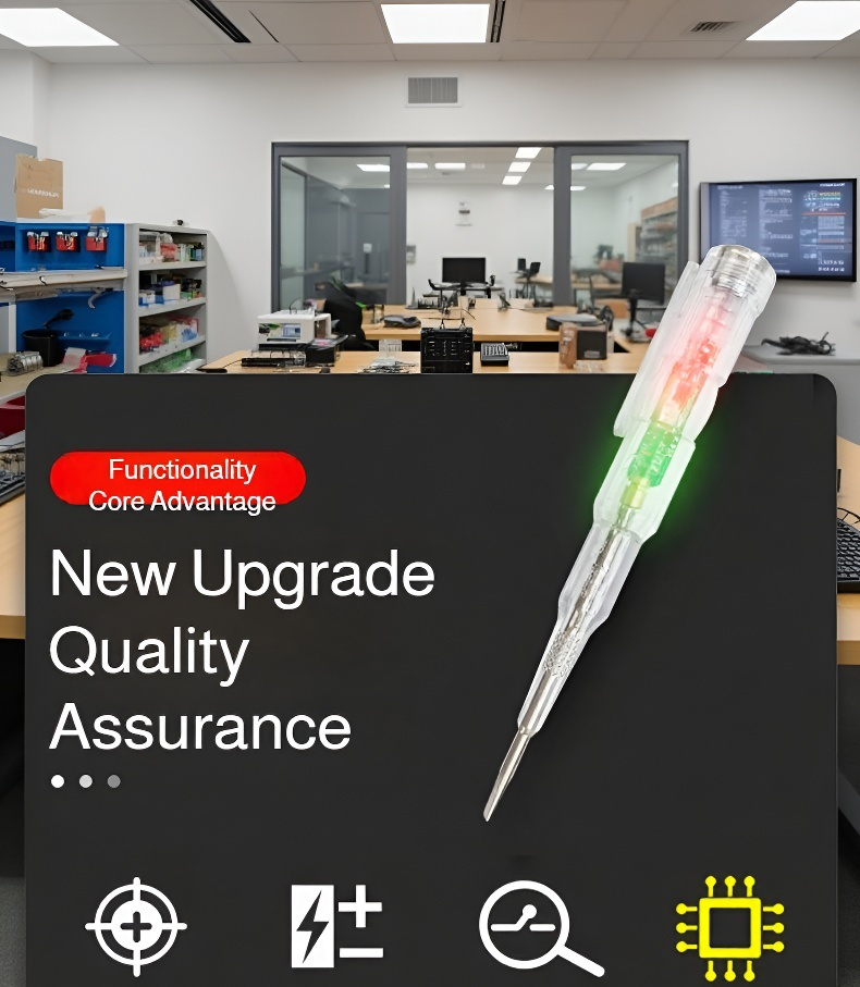 Close-up of Intellipen Wire Tester detecting faults