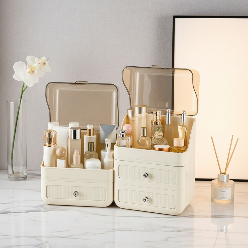 Dustproof Large Makeup Desktop Organizer Box