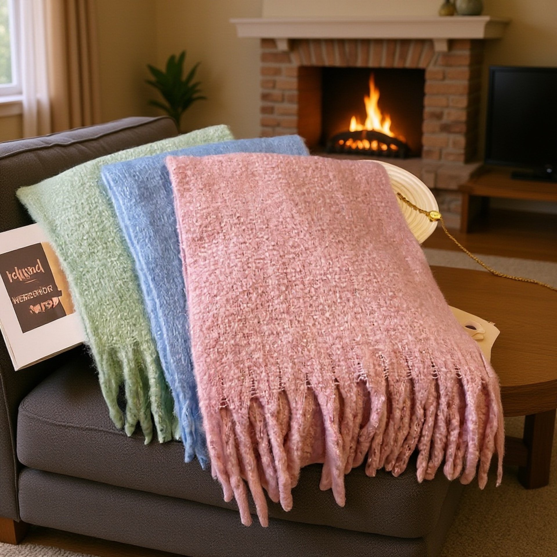  Podzimní a zimní dámská kostkovaná šála, korejský styl, zahuštěná, teplá pletená šála