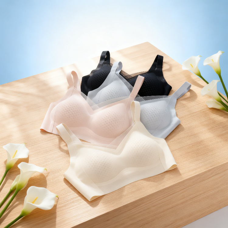 女性用超薄シームレスアイスブラ