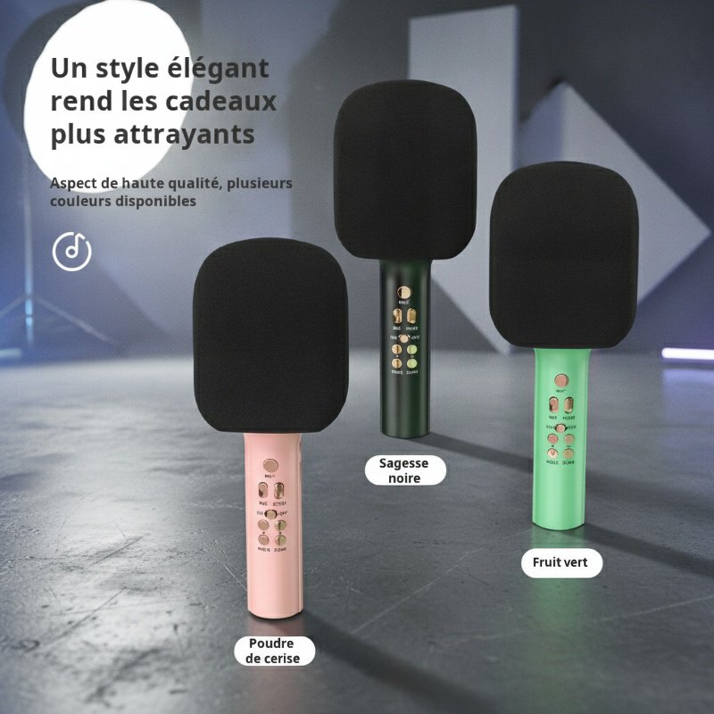 Microphone Bluetooth portable pour karaoké et chant