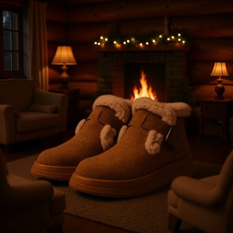 미끄럼 방지 밑창이 있는 여성 스노우 부츠