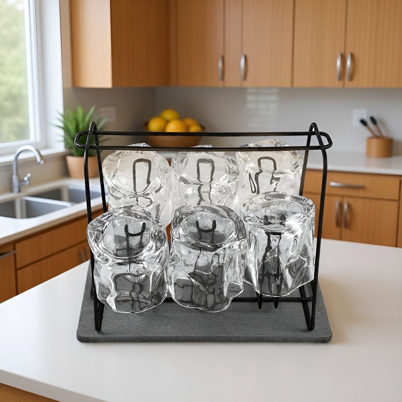 Quick-drying and draining water cup storage rack