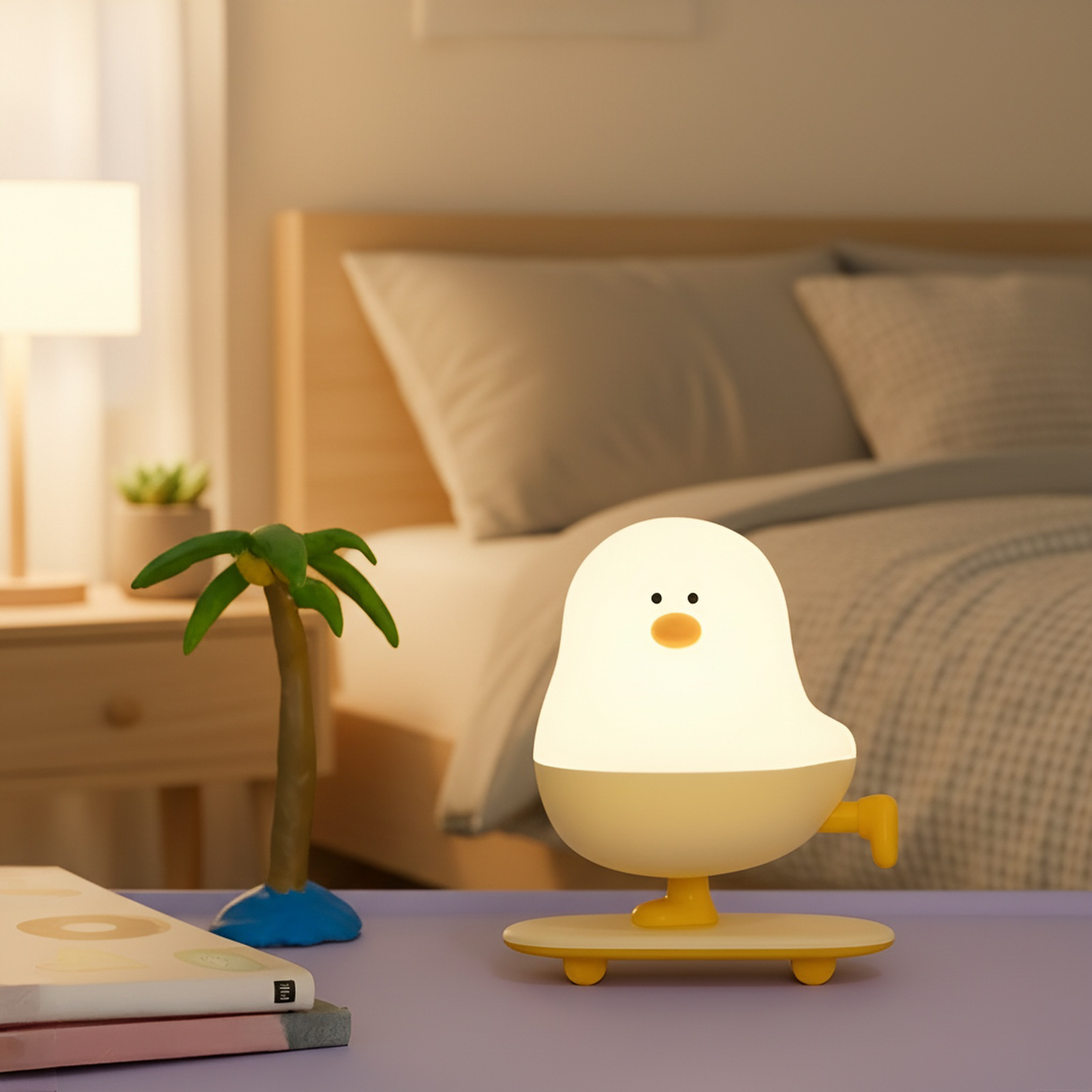 Cartoon chicken night light with energy-saving LED