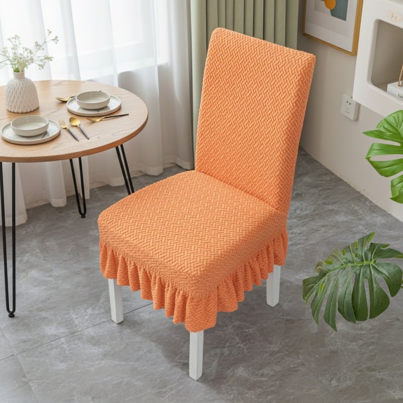 Unique Design Dining Chair Cover, Easy to Clean Non-slip Jacquard Fabric