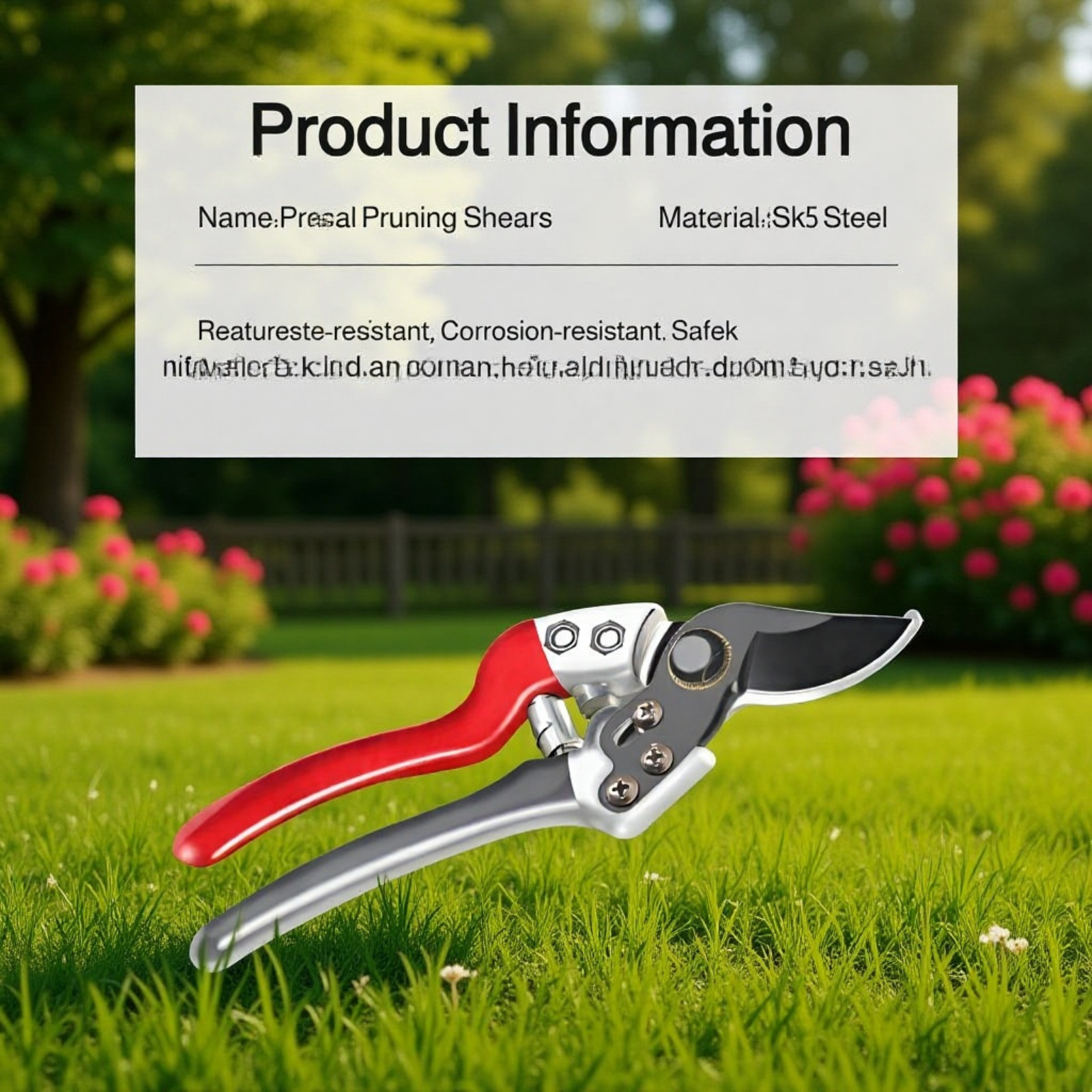 Gardening shears trimming thick branch