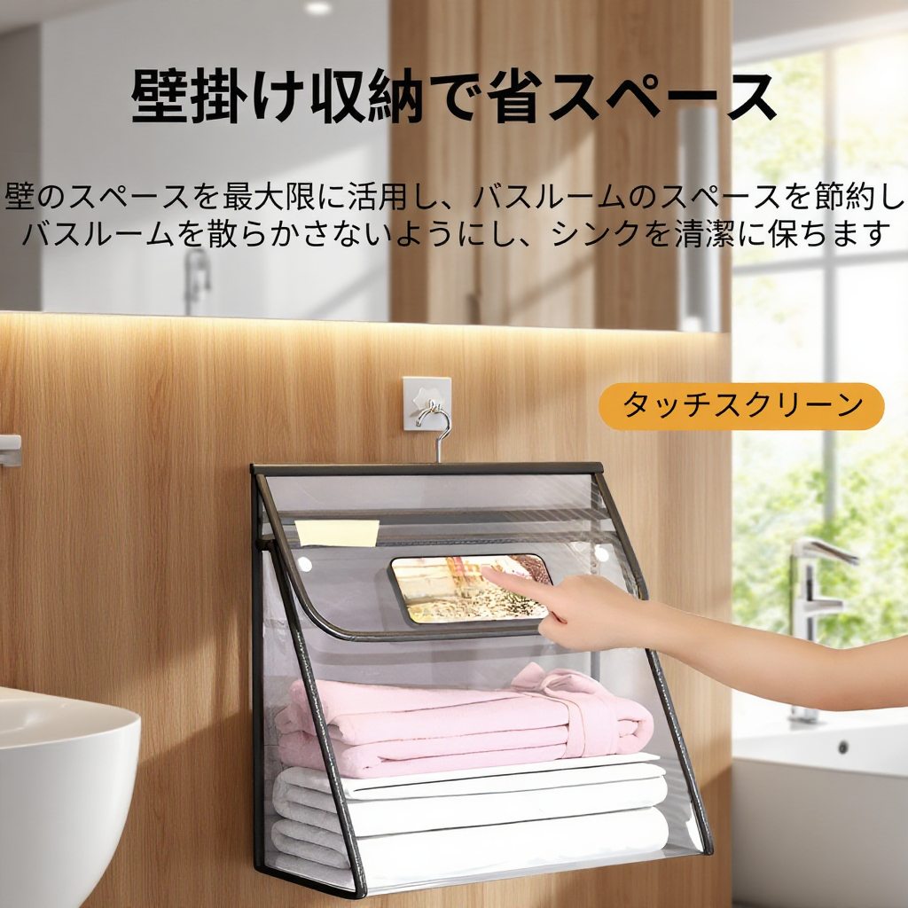 シャワー用多機能ドア背面収納バッグ