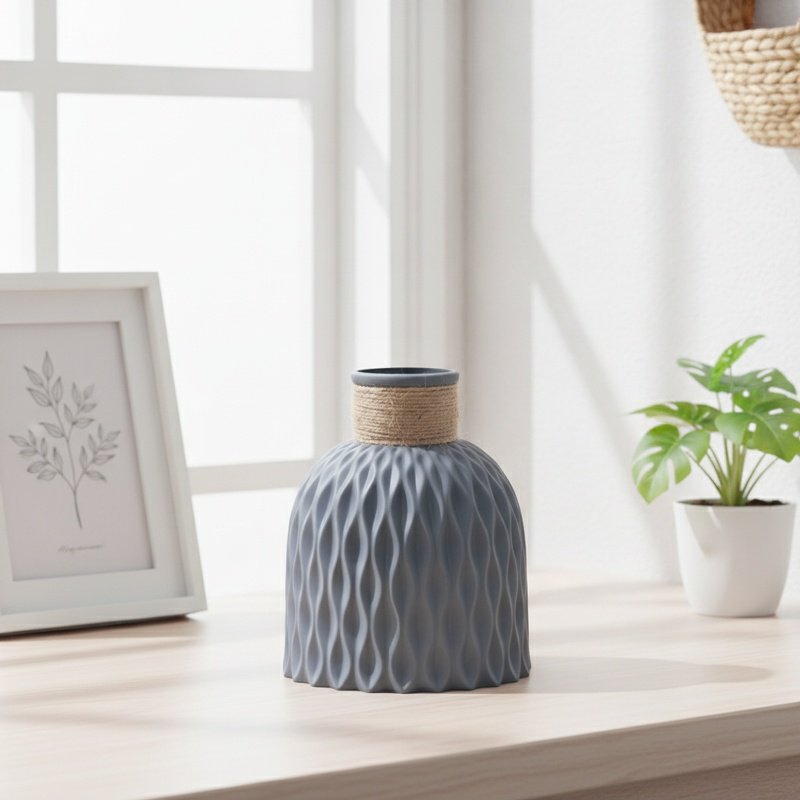 Pineapple-patterned plastic vase, simple, durable, suitable for home use, decorative vase, water rip