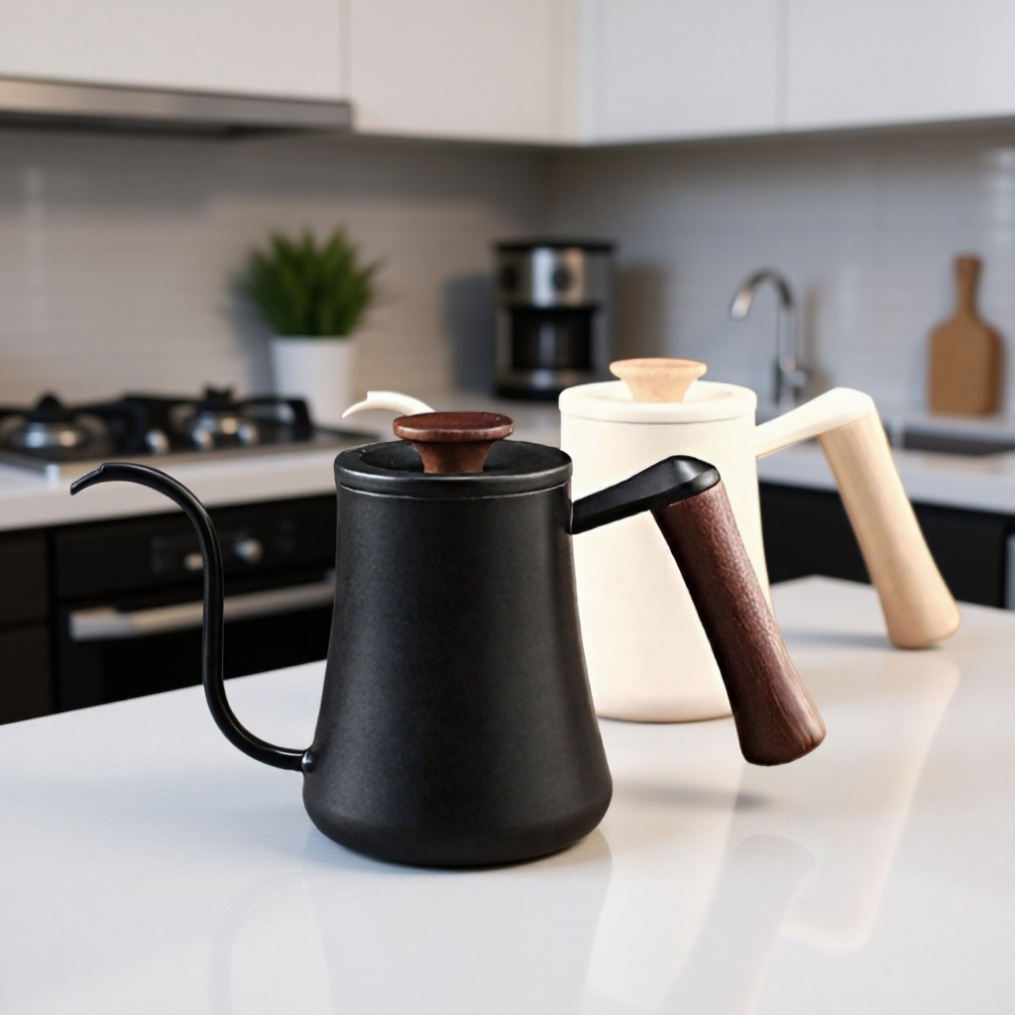 Handgebrühte Kaffeekanne Haushalt hängendes Ohr Schwanenhalskanne Kaffee handgebrühte Kanne 304 Edel