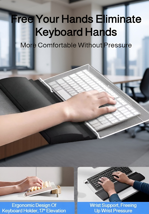 Comfortable wrist support for typing at the office