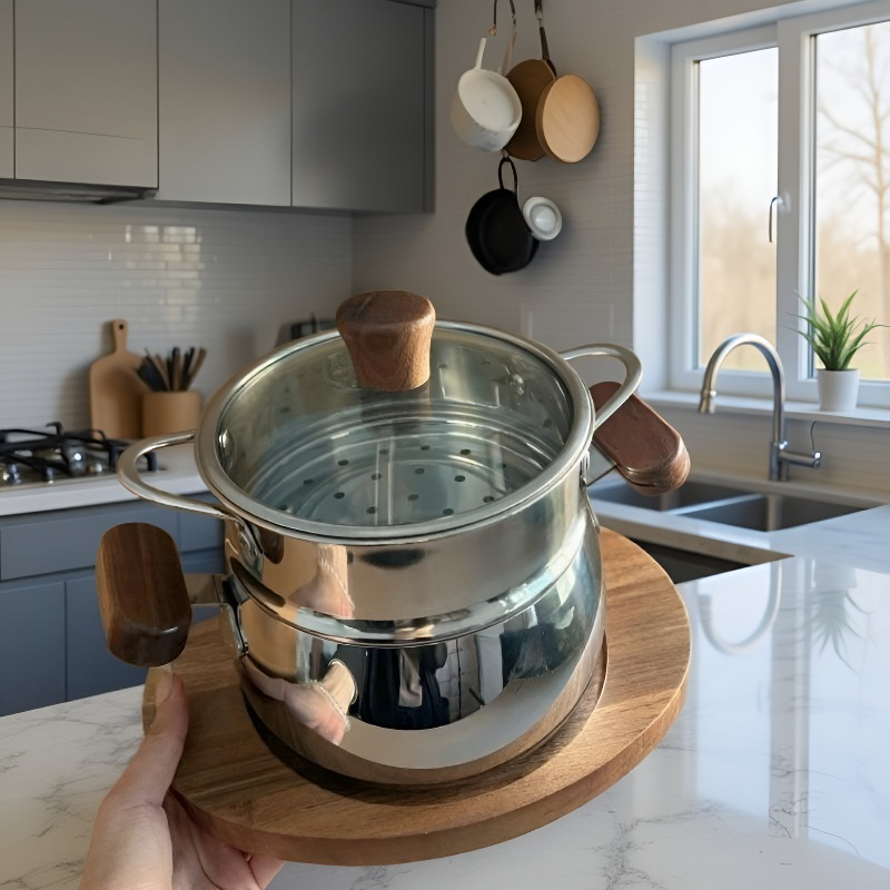 One-person food 316 stainless steel baby special food pot small milk pot household baby steaming and