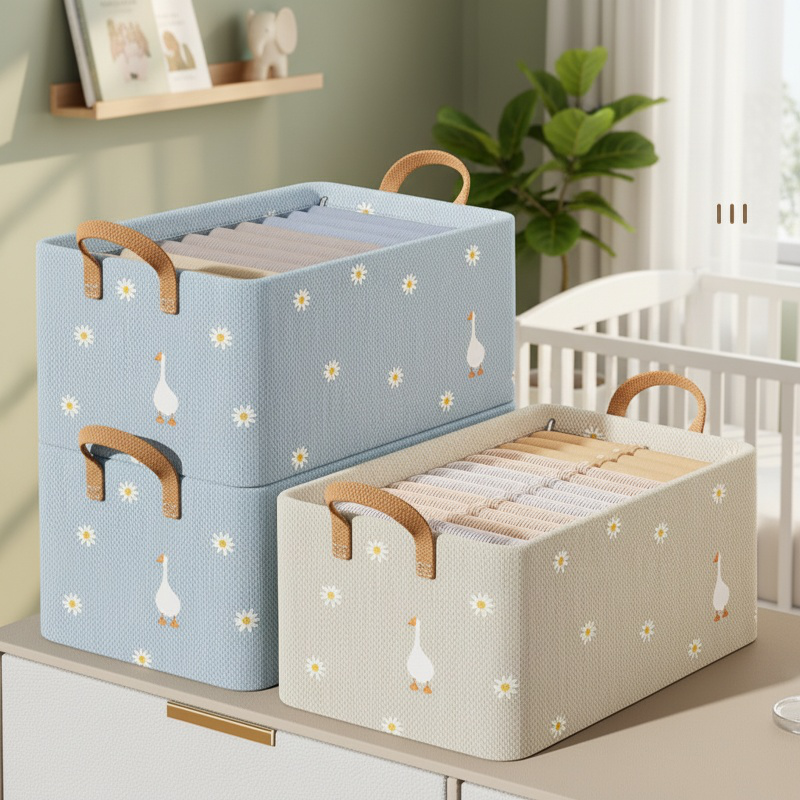 Home Foldable Wardrobe Clothes Storage Basket Organizer