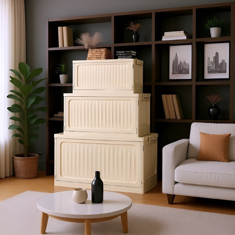 차량용 수납함 가정용 플라스틱 수납함 접이식 소품 수납함 자가용 겸용 수납함 아웃도어 캠핑 회전 정리함