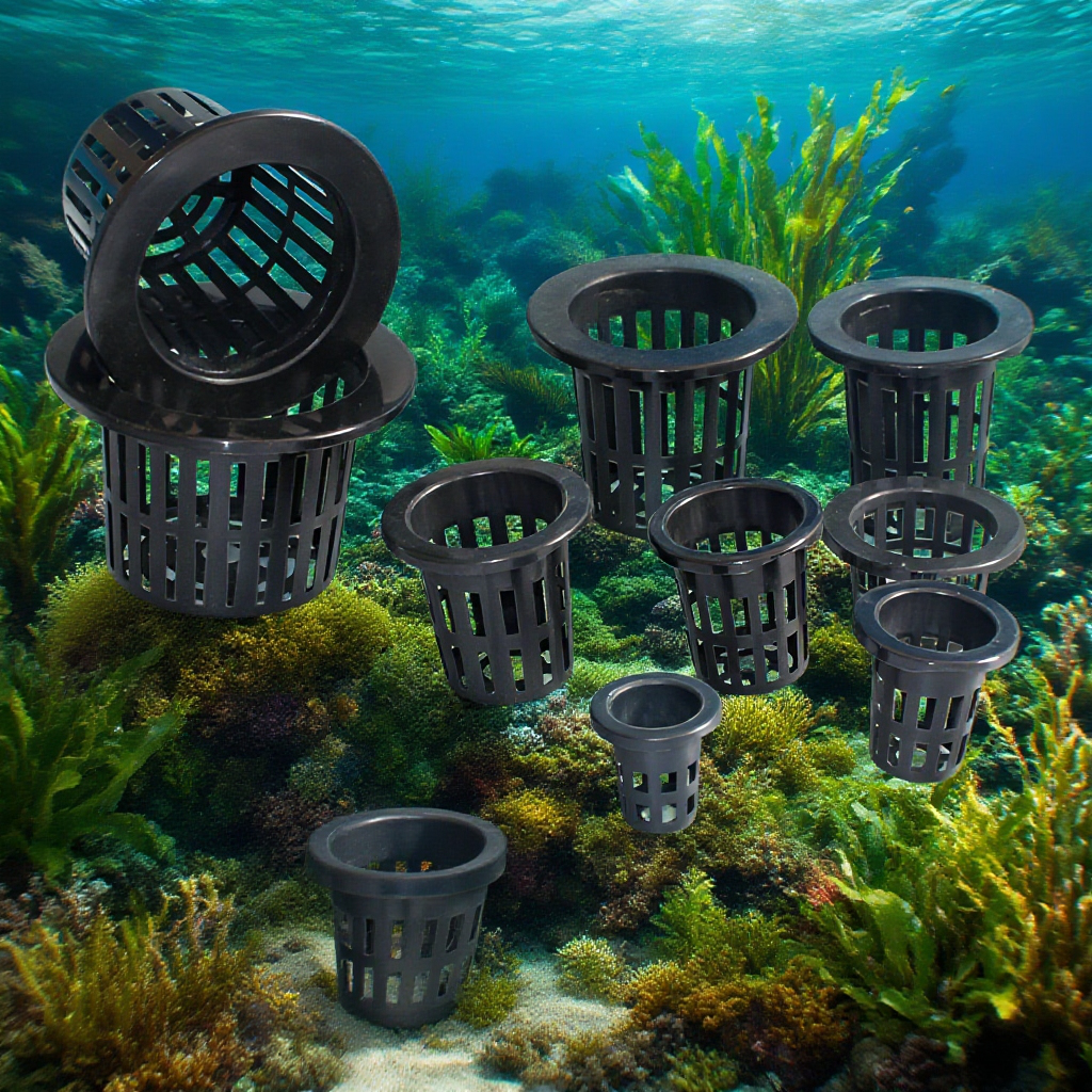 Košík pro hydroponii na zeleninu a květiny s upevňovačem kořenů