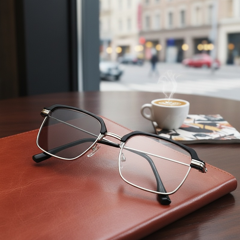 Lunettes de lecture tendance à verres photochromiques ajustables – Accessoire