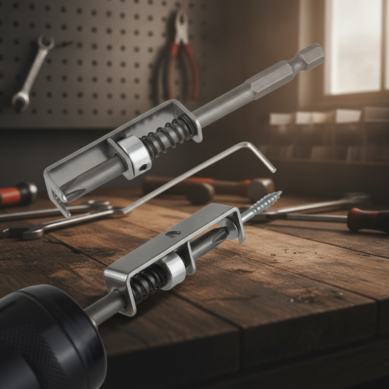 Spring-loaded Screw Fixing Drill Bit