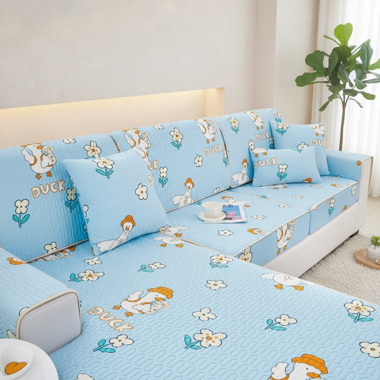Durable latex sofa mat protecting couch from spills
