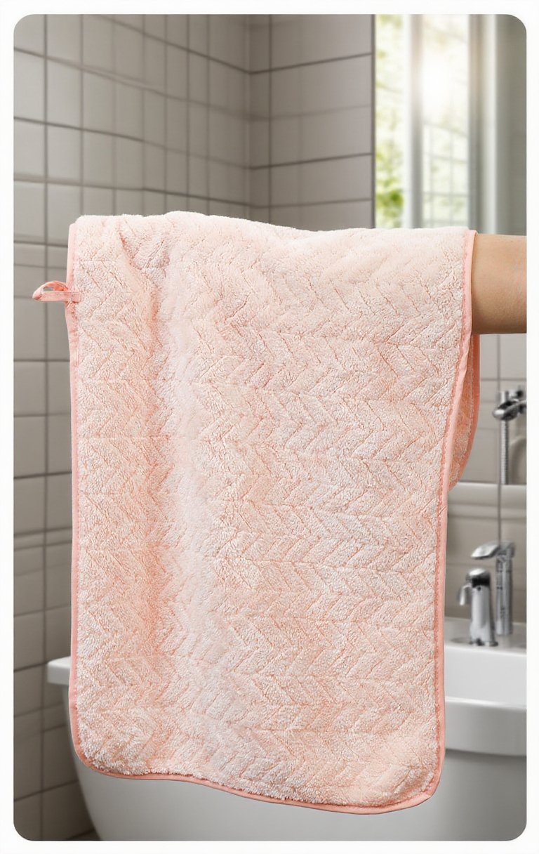 Rychleschnoucí ručník složený na polici