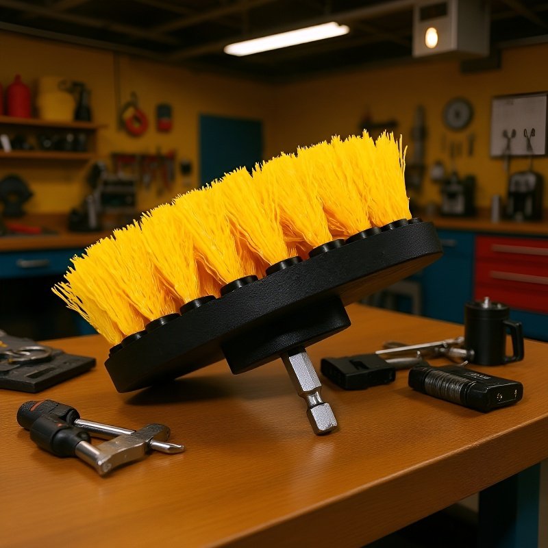 Close-up of carpet cleaning brush head