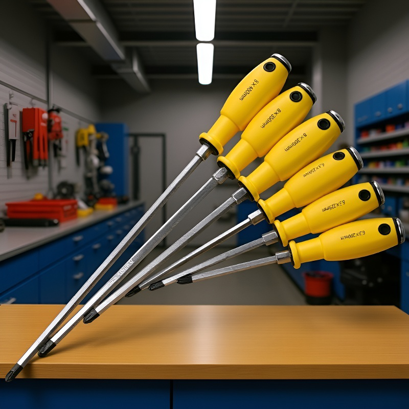 ポリプロピレン製手動六角・星型・磁気付きドライバーセット（プラス・マイナス）