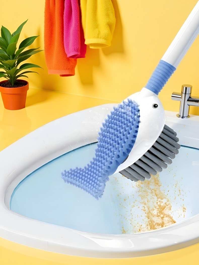 Cepillo de silicona suave y seguro para baño