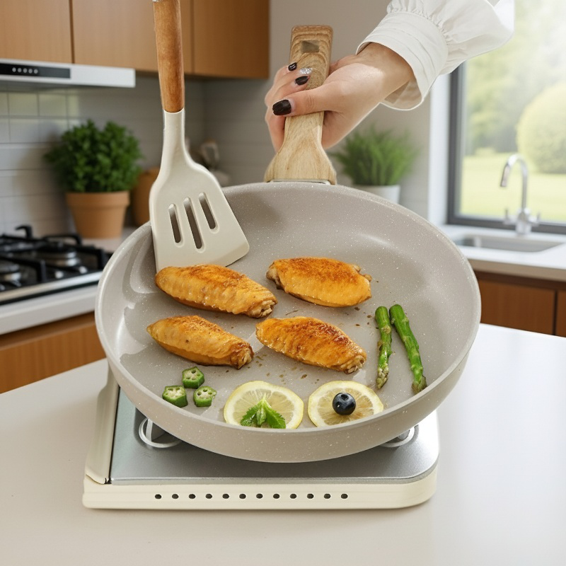 Steakpfanne aus Maifan-Stein, antihaftbeschichtet