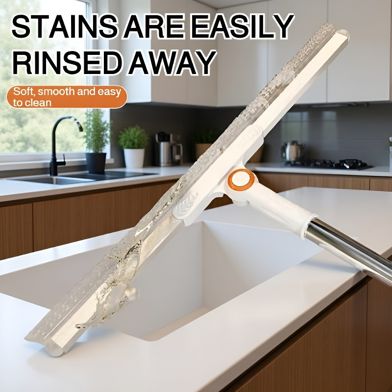 Four-in-One Upgraded Double-Sided Water Scraper Broom with Raised Dots