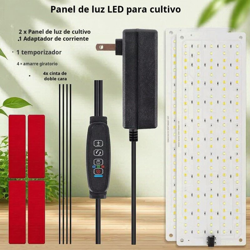 Panel de luz LED para plantas, lámpara de crecimiento y germinación