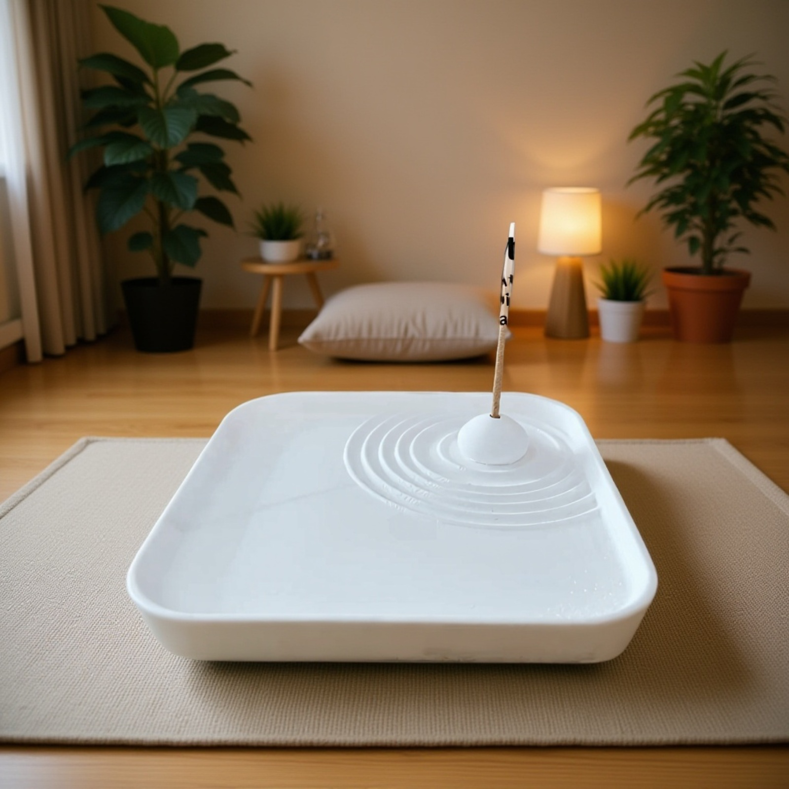 Porta incienso artesanal con diseño minimalista