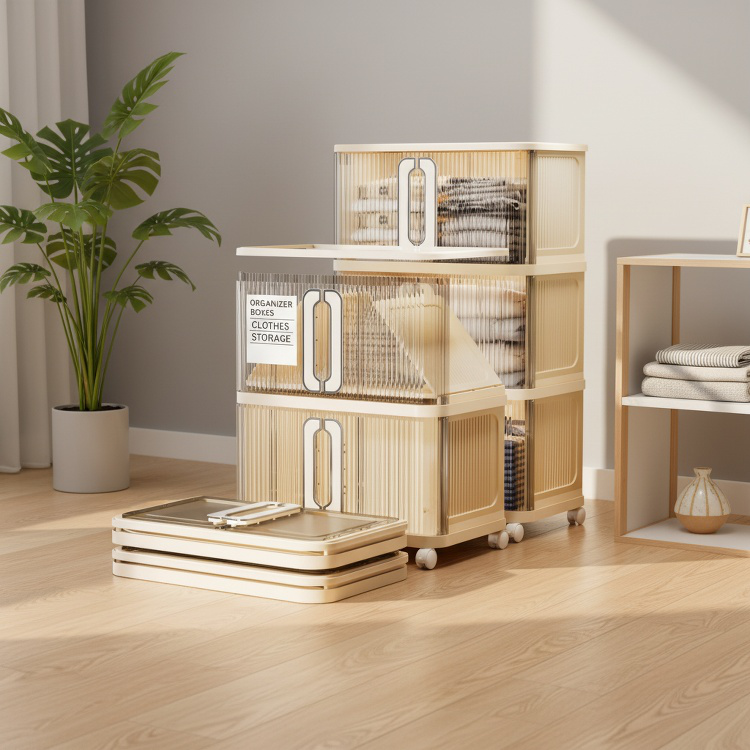 Portable Foldable Storage Cabinet for Small Spaces