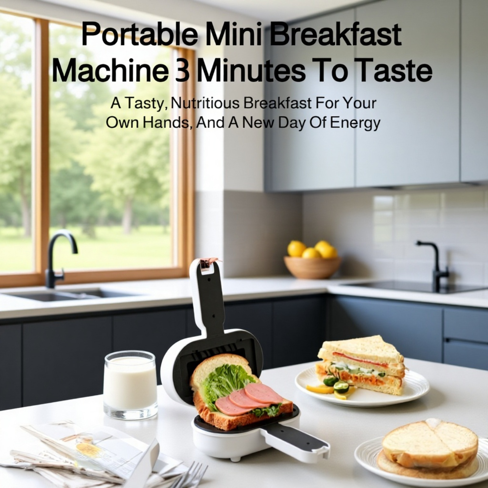 Multi-Function Breakfast Maker preparing a complete breakfast