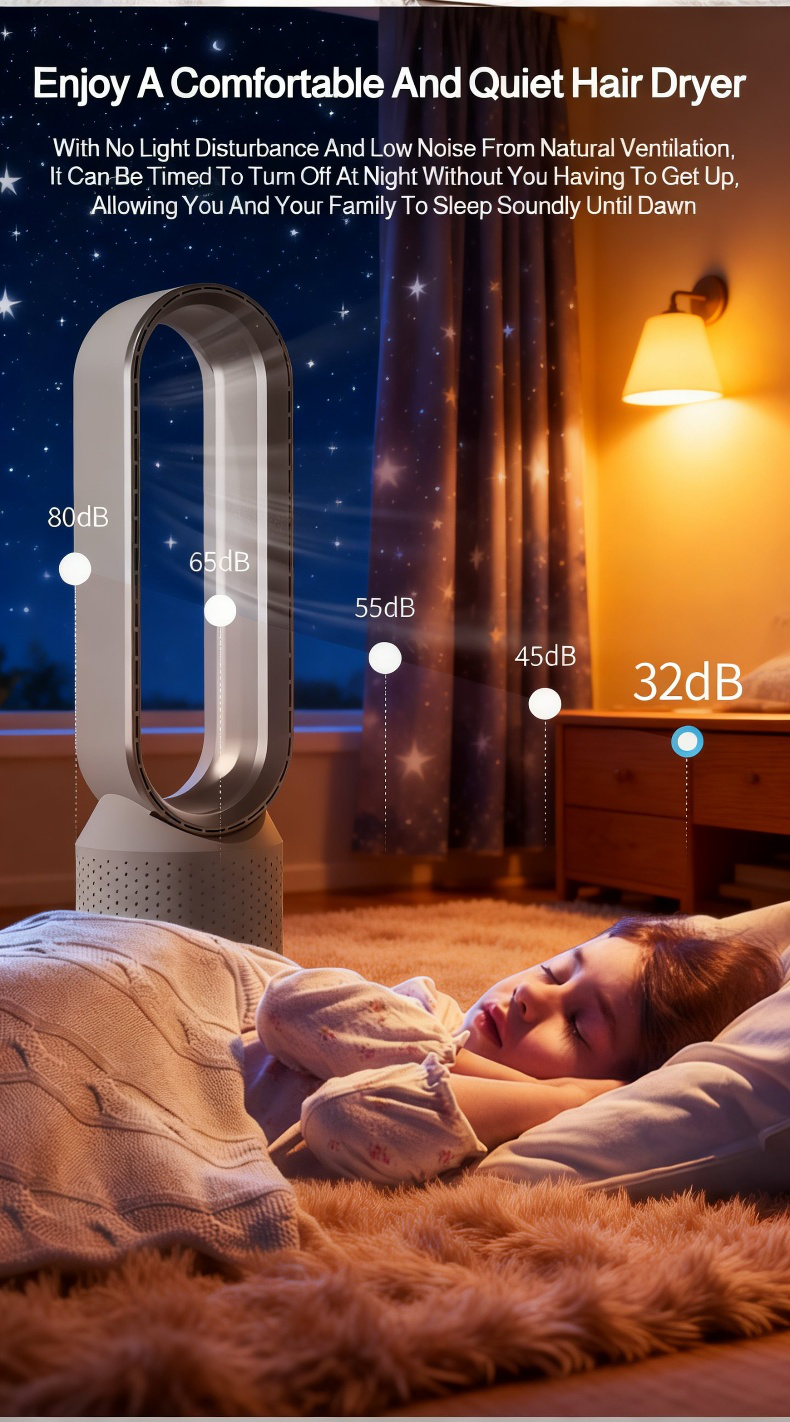 Multi-season bladeless fan with remote control